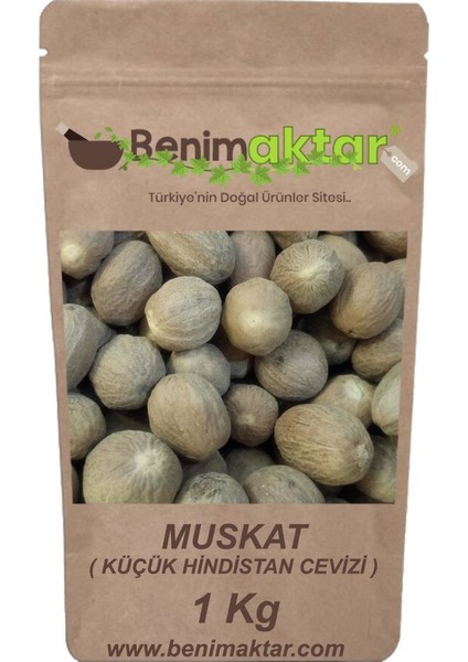 Benimaktar Muskat Küçük Hindistan Cevizi Hint Cevizi Temiz Ürün 1 kg