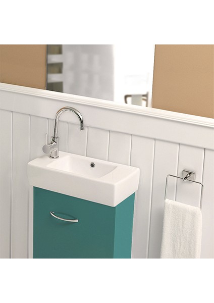 Cerastyle City Soldan Batarya Delikli Tezgah Üstü Lavabo 25 cm 001600U