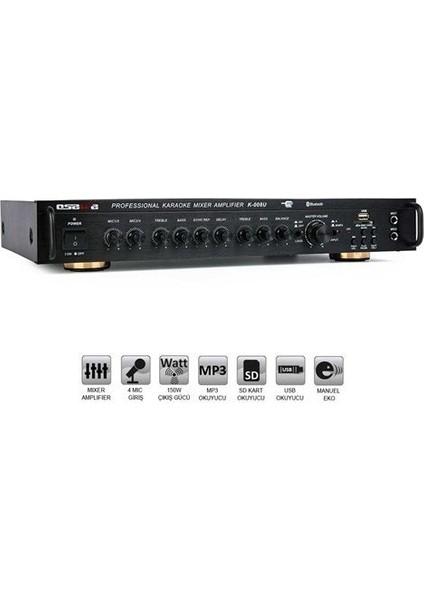 K-008U 150 Watt Stereo Mikser Anfi