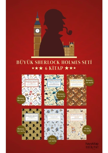 Büyük Sherlock Holmes Seti - 6 Kitap - Sir Arthur Conan Doyle