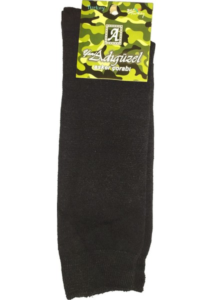 Erkek Askeri Çorap 12'li Siyah Renk