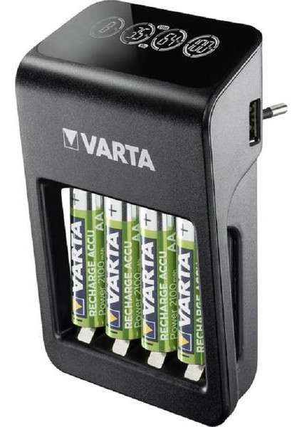 LCD Plug Plus Şarj Cihazı +12X2100 Mah Aa Şarjlı Pil