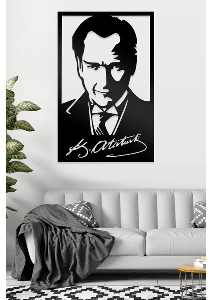 Atatürk & Imzası Figürlü Dekoratif Ahşap Tablo fiyatları