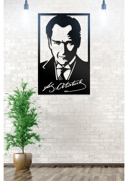 Atatürk & Imzası Figürlü Dekoratif Ahşap Tablo modelleri