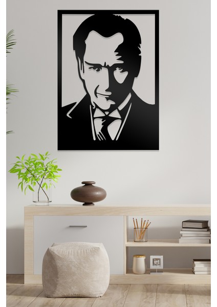 Atatürk Figürlü Dekoratif Ahşap Tablo
