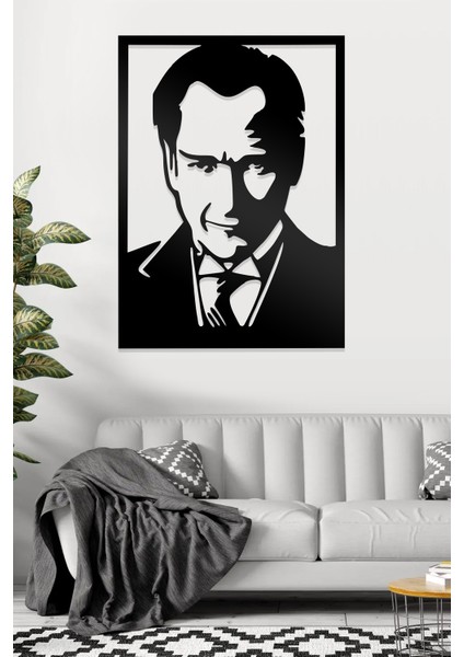 Atatürk Figürlü Dekoratif Ahşap Tablo