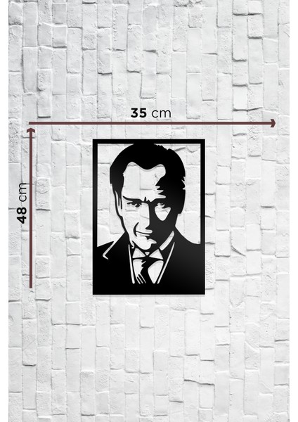 Atatürk Figürlü Dekoratif Ahşap Tablo