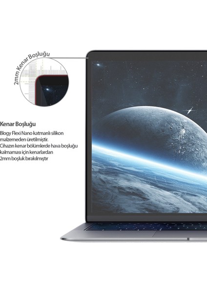 Buff Blogy Flexi Nano MacBook Pro 13/air 13 2019 Ekran Koruyucu