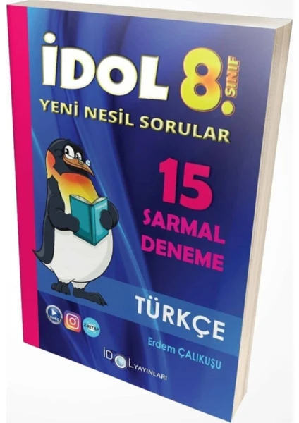 İdol Yayınları 8. Sınıf LGS Türkçe 15 Sarmal Deneme