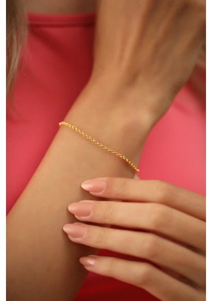 Halat Model Altın Kaplama Gümüş İtalyan Bileklik modelleri