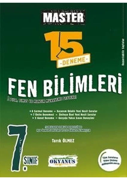 Okyanus Yayınları 7. Sınıf Master 15 Fen Bilimleri Denemesi