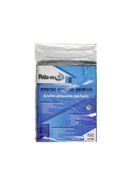 Pella Eu Microfiber Temizlik Bezi 3'lü