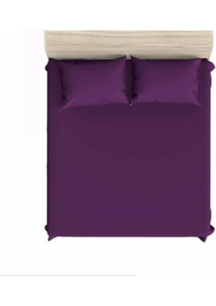Mor 100 x 200 cm Pamuklu Tek Kişilik Lastikli Çarşaf Seti