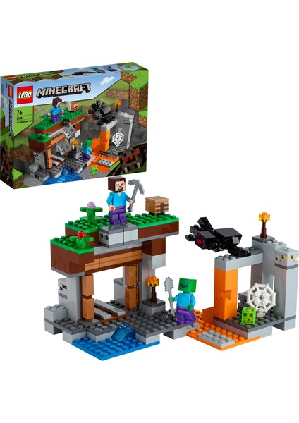 LEGO® Minecraft™ Terk Edilmiş Maden 21166 - 7 Yaş ve Üzeri Macera Oyunu Seven Çocuklar İçin Oyuncak Örümcek İçeren Yaratıcı Oyuncak Yapım Seti (248 Parça)