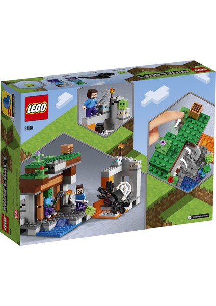 LEGO® Minecraft™ Terk Edilmiş Maden 21166 - 7 Yaş ve Üzeri Macera Oyunu Seven Çocuklar İçin Oyuncak Örümcek İçeren Yaratıcı Oyuncak Yapım Seti (248 Parça)