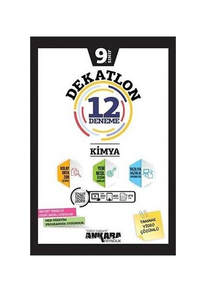 9.Sınıf Kimya Dekatlon 12 Deneme