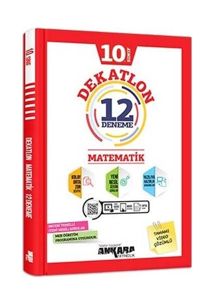 Ankara Yayıncılık 10.Sınıf Matematik Dekatlon 12 Deneme