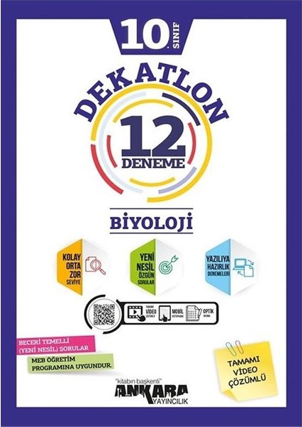 10.Sınıf Biyoloji Dekatlon 12 Deneme