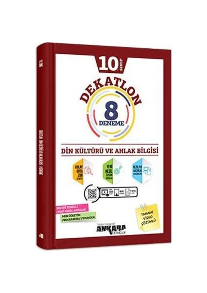 Ankara Yayıncılık 10.Sınıf Din Kültürü Kültürü Ve Ahlak Billgisi Dekatlon 8 Deneme