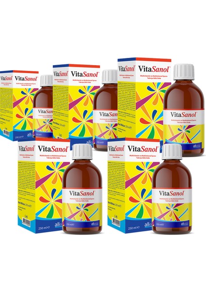 Vitasanol Multivitamin Şurup 250 ml x 5 Adet