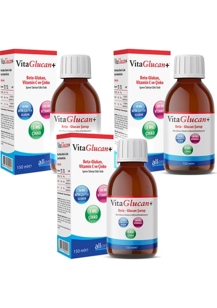 Vitaglucan Beta-Glucan Vitamin Şurup 150 ml x 3 Adet