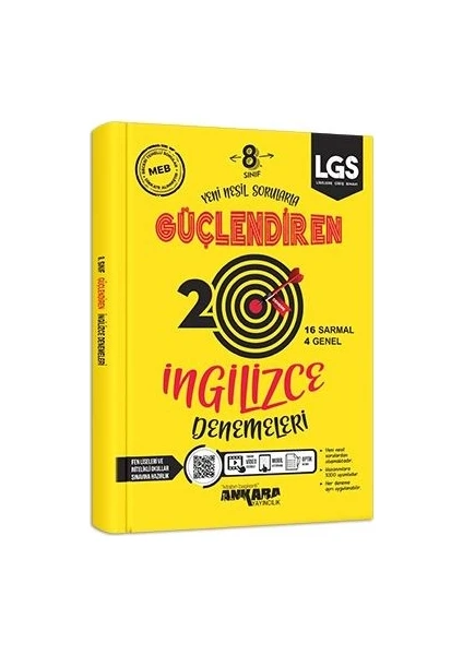 Ankara Yayıncılık 8.Sınıf  Ingilizce 20 Güçlendiren Deneme