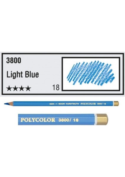 Polycolor Kuru Boya Kalemi 3800 Light Blue fiyatları