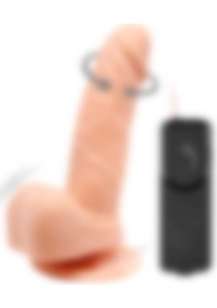 Lilitu Shop 15 cm Gerçekçi Titreşimli 360° Oynar Başlı Dildo Vibratör Penis