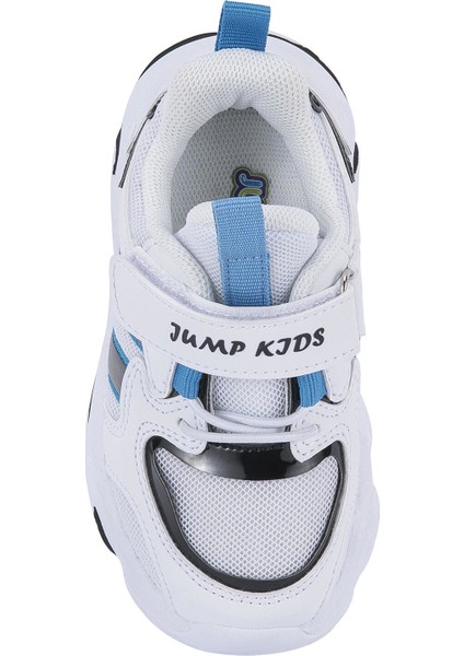 26056 Beyaz - Mavi - Siyah Uniseks Çocuk Günlük Rahat Yürüyüş Sneaker Spor Ayakkabı modelleri