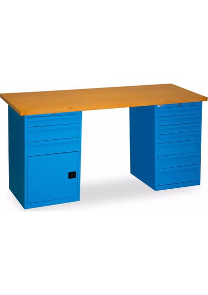 Atölye Çalışma Tezgahı-10 çekmeceli-2130 mm H:1000 mm