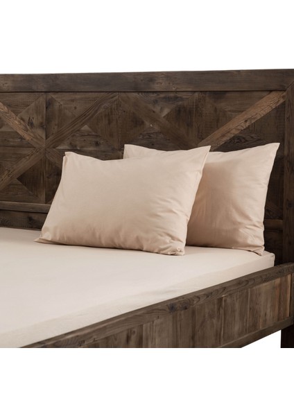 - Bej Tek Kişilik Trendy Fitted Çarşaf 100X200