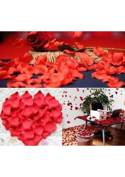 1000 Adet Gül Yaprakları Düğün Parti Çiçek Romantik Yapay Gül Yaprağı