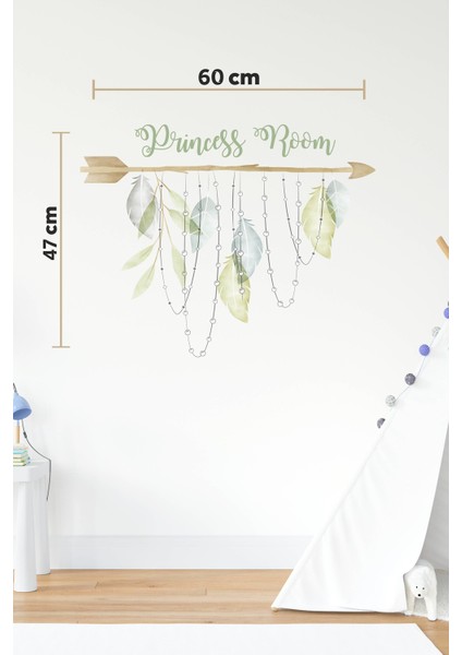 Princess Room Dallar ve Yapraklar Duvar Sticker modelleri