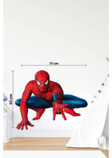 Spiderman-Oturan Örümcek Adam Çocuk Odası Duvar Sticker