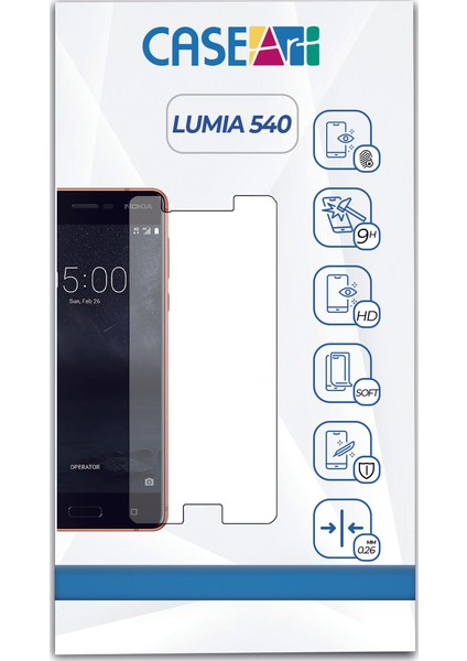 Nokia Lumia 540 Temperli Ekran Koruyucu Kırılmaz Cam Şeffaf fiyatları