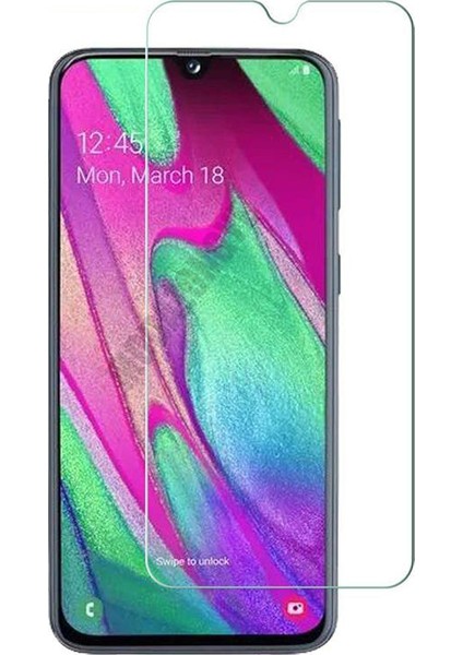 Samsung Galaxy A40 Temperli Ekran Koruyucu Kırılmaz Cam Şeffaf