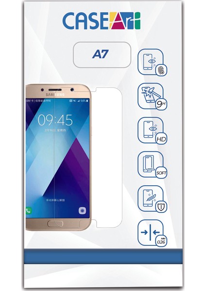 Samsung Galaxy A7 Temperli Ekran Koruyucu Kırılmaz Cam Şeffaf