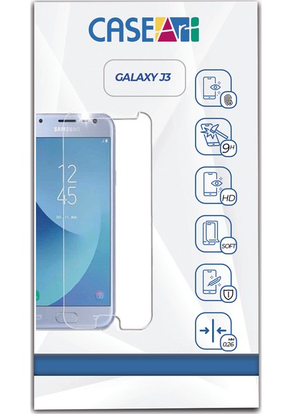 Samsung Galaxy J3 Temperli Ekran Koruyucu Kırılmaz Cam Şeffaf fiyatları