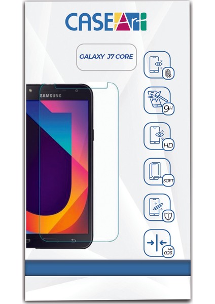 Samsung Galaxy J7 Core Temperli Ekran Koruyucu Kırılmaz Cam Şeffaf fiyatları