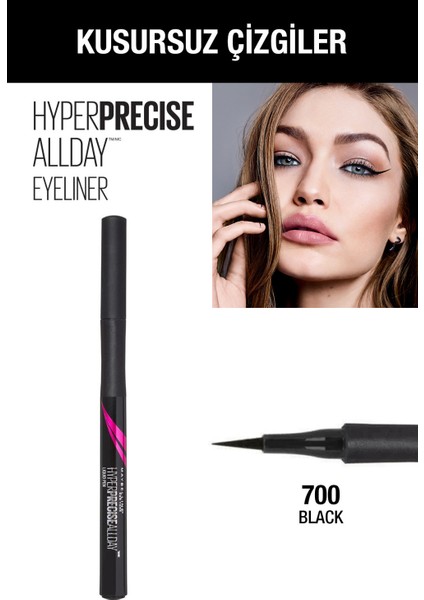 Maybelline New York Hyper Precise All Day Eyeliner - 700 Black - Siyah