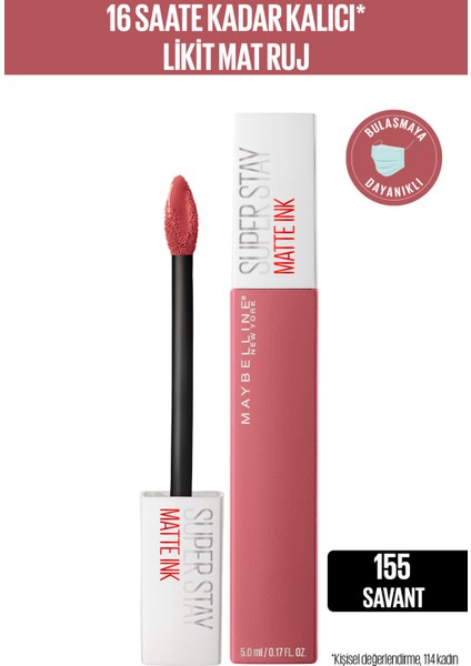 Sstay Matte Ink Pinks Ruj No 155 Savant