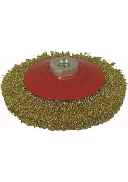03033 M14 Vidalı Sarı Telli Fırça 125 mm