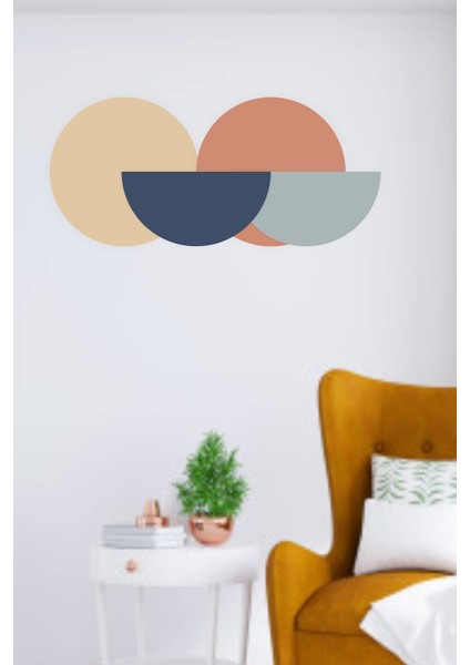 Pastel Geometrik Şekilli Duvar Sticker