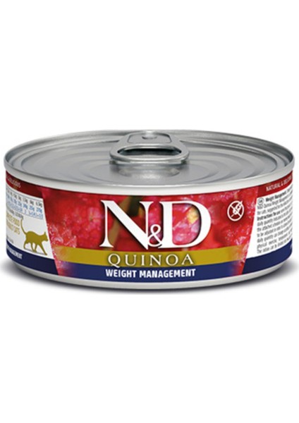 Quinoa Weight Management Kuzulu Kedi Konservesi 80 gr