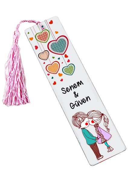 Sevgililere Özel Isimli Kitap Ayracı Seti - Sevgililer Günü fiyatları