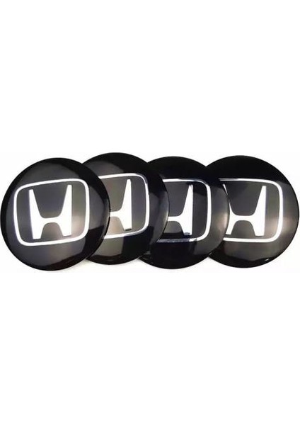 Jant Göbeği Arma Honda Alüminyum 54MM. 4'lü Set Siyah