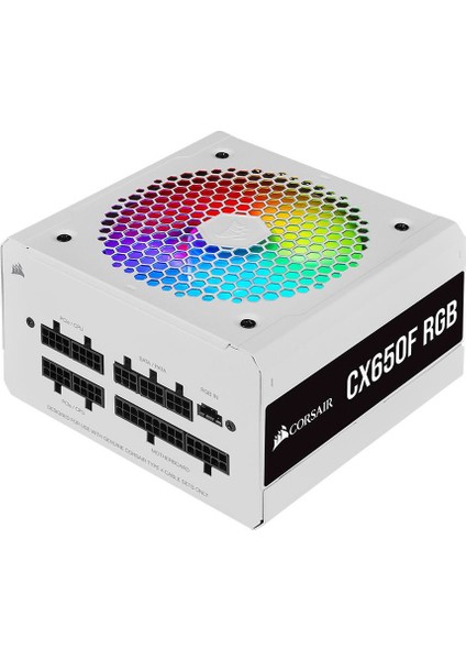 Corsaır CX650F Rgb 650W 80+ Bronze Beyaz Full Modüler 120MM Fanlı Psu