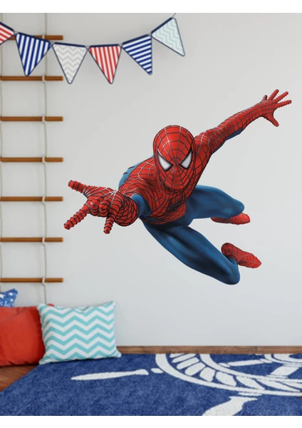 Spiderman Uçan Örümcek Adam Çocuk Odası Duvar Sticker