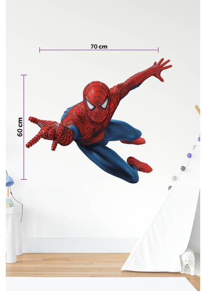 Spiderman Uçan Örümcek Adam Çocuk Odası Duvar Sticker