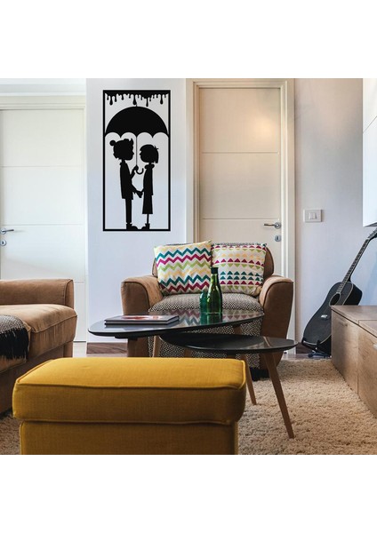 Yağmur Altında Çocuklar Duvar Dekoru Ahşap Lazer Kesim Mdf Tablo fiyatları